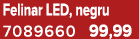 Felinar LED, negru 7089660 99,99
