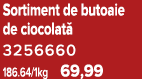 Sortiment de butoaie de ciocolat 3256660 186.64/1kg 69,99