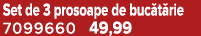 Set de 3 prosoape de buc t rie 7099660 49,99