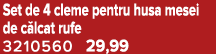 Set de 4 cleme pentru husa mesei de c lcat rufe 3210560 29,99