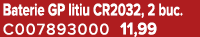 Baterie GP litiu CR2032, 2 buc. C007893000 11,99