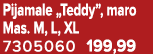 Pijamale „Teddy”, maro Mas. M, L, XL 7305060 199,99