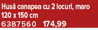 Hus canapea cu 2 locuri, maro 120 x 150 cm 6387560 174,99