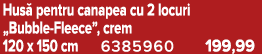 Hus pentru canapea cu 2 locuri „Bubble Fleece”, crem 120 x 150 cm 6385960 199,99