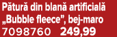 P tur din blan  artificial  „Bubble fleece”, bej maro 7098760 249,99