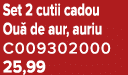 Set 2 cutii cadou Ou de aur, auriu C009302000 25,99