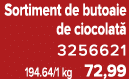 Sortiment de butoaie de ciocolat 3256621 194.64/1 kg 72,99