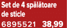 Set de 4 sp l toare de sticle 6895521 38,99