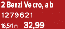2 Benzi Velcro, alb 1279621 16,5/1 m 32,99