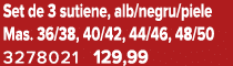 Set de 3 sutiene, alb/negru/piele Mas. 36/38, 40/42, 44/46, 48/50 3278021 129,99