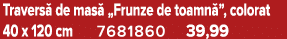 Travers de mas  „Frunze de toamn ”, colorat 40 x 120 cm 7681860 39,99
