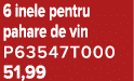 6 inele pentru pahare de vin P63547T000 51,99
