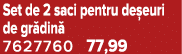 Set de 2 saci pentru de euri de gr din 7627760 77,99