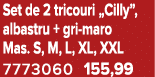 Set de 2 tricouri „Cilly”, albastru + gri maro Mas. S, M, L, XL, XXL 7773060 155,99