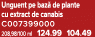 Unguent pe baz de plante cu extract de canabis C007399000 208,98/100 ml 124.99 104.49