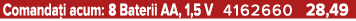 Comanda i acum: 8 Baterii AA, 1,5 V 4162660 28,49