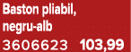 Baston pliabil, negru alb 3606623 103,99