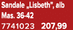 Sandale „Lisbeth”, alb Mas. 36 42 7741023 207,99