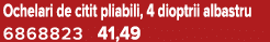 Ochelari de citit pliabili, 4 dioptrii albastru 6868823 41,49