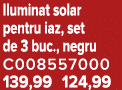 Iluminat solar pentru iaz, set de 3 buc., negru C008557000 139,99 124,99