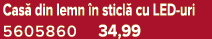Cas din lemn  n sticl  cu LED uri 5605860 34,99