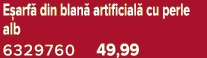 E arf din blan  artificial  cu perle alb 6329760 49,99